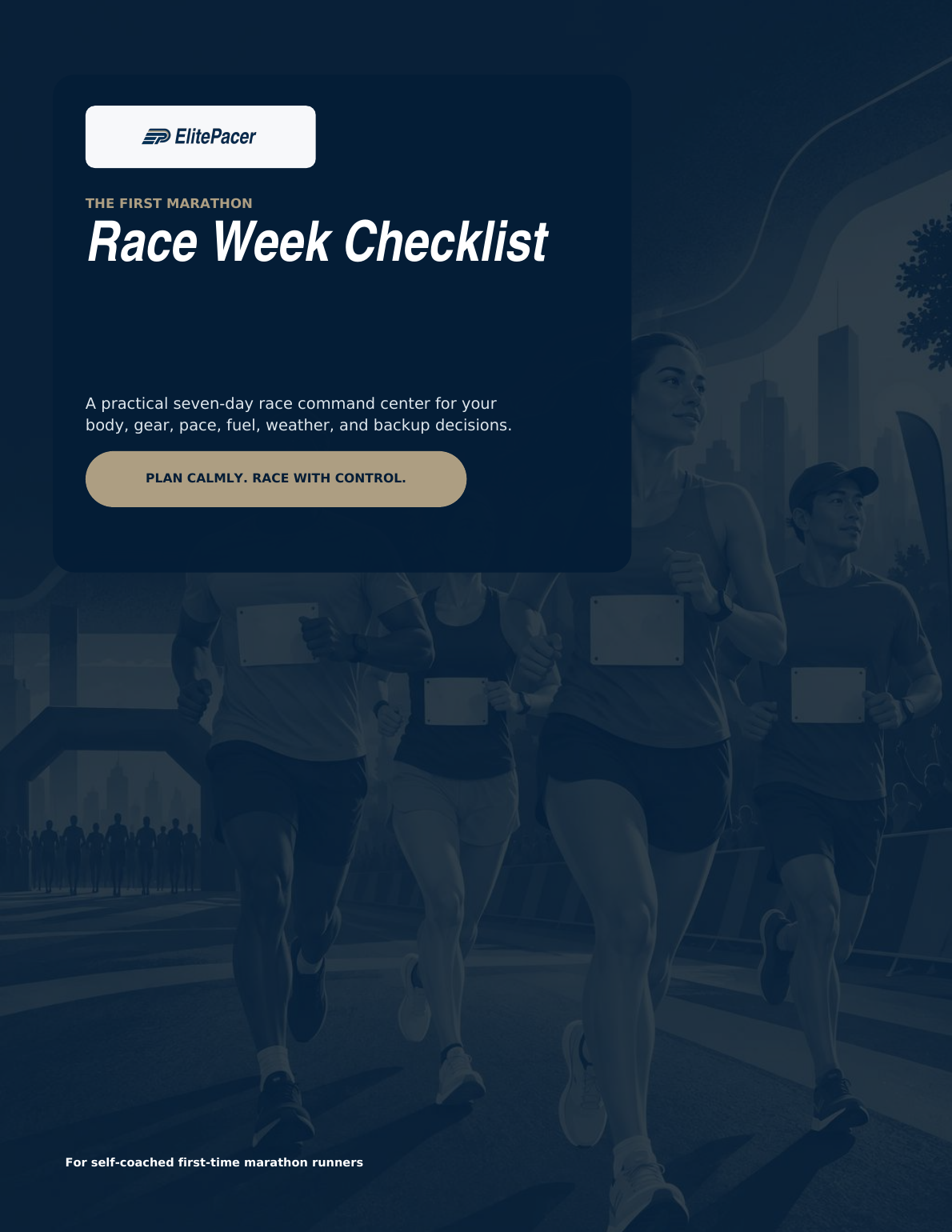 Cover of The First Marathon Race Week Checklist